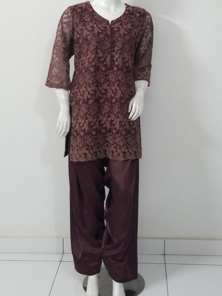 Shirt net - Dupatta organza - with sequence border