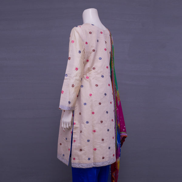 3PC Fancy Collection - Maysoori Suits with Chunri Dupatta - Multiple Colours