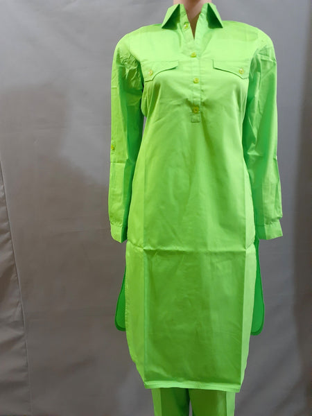 5PC Pathani Dress with Accessories - Parrot Green